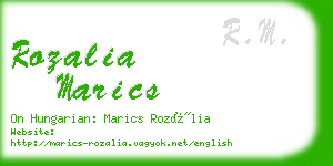 rozalia marics business card